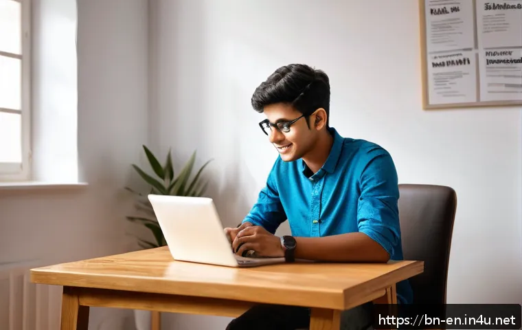 영어 코칭 프로그램 추천 - A modern digital learning environment featuring a young Bengali man using a smartphone and laptop si...